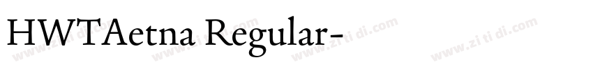 HWTAetna Regular字体转换